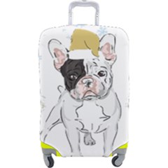 French Bulldog Christmas T- Shirt Happy New Year Frenchie Bulldog T- Shirt Luggage Cover (large) by ZUXUMI