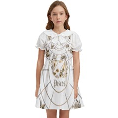 Pisces T-shirtpisces Gold Edition - 12 Zodiac In 1 T-shirt Kids  Bow Tie Puff Sleeve Dress by EnriqueJohnson