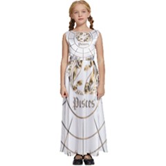 Pisces T-shirtpisces Gold Edition - 12 Zodiac In 1 T-shirt Kids  Satin Sleeveless Maxi Dress by EnriqueJohnson