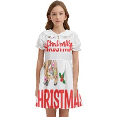 French Bulldog Dog Xmas Pajama T- Shirt French Bulldog Dog Xmas This Is My Christmas Pajama T- Shirt Kids  Bow Tie Puff Sleeve Dress by ZUXUMI