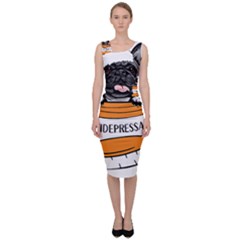 French Bulldog T- Shirt Cute French Bulldog Christma T- Shirt Sleeveless Pencil Dress by ZUXUMI