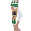 French Bulldog T- Shirt Cute French Bulldog Christmas T- Shirt (1) Capri Winter Leggings  View3