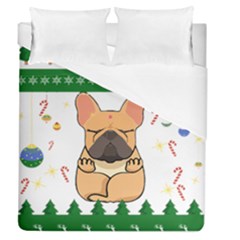 French Bulldog T- Shirt Cute French Bulldog Christmas T- Shirt (1) Duvet Cover (queen Size) by ZUXUMI