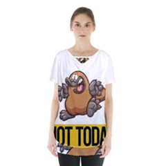 Platypus T-shirtnope Not Today Platypus 37 T-shirt Skirt Hem Sports Top by EnriqueJohnson