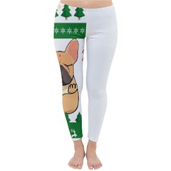 French Bulldog T- Shirt Cute French Bulldog Christmas T- Shirt Classic Winter Leggings by ZUXUMI