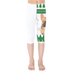 French Bulldog T- Shirt Cute French Bulldog Christmas T- Shirt Kids  Capri Leggings  by ZUXUMI