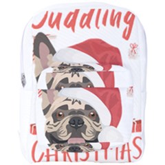 French Bulldog T- Shirt French Bulldog Merry Christmas T- Shirt (1) Full Print Backpack by ZUXUMI