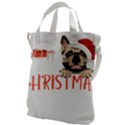 French Bulldog T- Shirt French Bulldog Merry Christmas T- Shirt (2) Canvas Messenger Bag View1