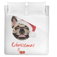 French Bulldog T- Shirt French Bulldog Merry Christmas T- Shirt Duvet Cover (queen Size) by ZUXUMI