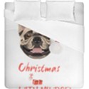 French Bulldog T- Shirt French Bulldog Merry Christmas T- Shirt Duvet Cover Double Side (King Size) View1