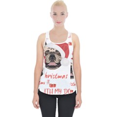 French Bulldog T- Shirt French Bulldog Merry Christmas T- Shirt Piece Up Tank Top