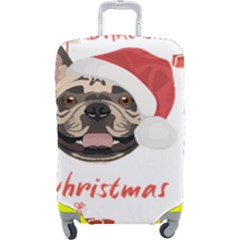 French Bulldog T- Shirt French Bulldog Merry Christmas T- Shirt Luggage Cover (large) by ZUXUMI