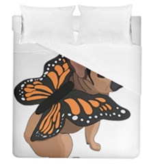 French Bulldog T- Shirt Frenchie Butterfly T- Shirt Duvet Cover (queen Size) by ZUXUMI