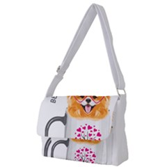 Pomeranian Dog T-shirtcute Pomeranian Dog Peeking Out Of A Mug T-shirt Full Print Messenger Bag (l) by EnriqueJohnson