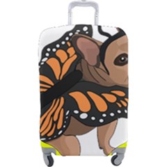 French Bulldog T- Shirt Frenchie Butterfly T- Shirt Luggage Cover (large) by ZUXUMI