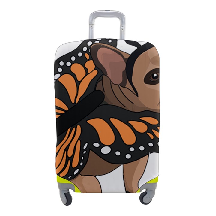 French Bulldog T- Shirt Frenchie Butterfly T- Shirt Luggage Cover (Small)