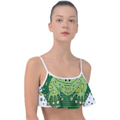 Frog Lovers Gift T- Shirtfrog T- Shirt Frill Bikini Top by ZUXUMI