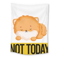 Pomeranian T-shirtnope Not Today Pomeranian 31 T-shirt Medium Tapestry by EnriqueJohnson