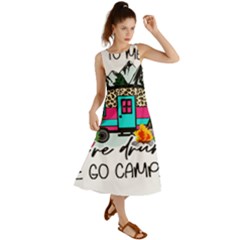 Funny Camping Sayings T- Shirt Funny Camping T- Shirt Summer Maxi Dress by ZUXUMI