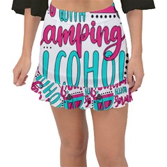 Funny Camping Sayings T- Shirt You Know What Rhymes With Camping  Alcohol T- Shirt Fishtail Mini Chiffon Skirt by ZUXUMI