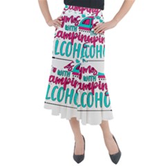 Funny Camping Sayings T- Shirt You Know What Rhymes With Camping  Alcohol T- Shirt Midi Mermaid Skirt by ZUXUMI