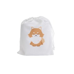 Pomeranian T-shirtwhite Look Calm Pomeranian 13 T-shirt Drawstring Pouch (medium) by EnriqueJohnson