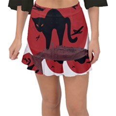 Funny Catzilla Petzilla Lovers T- Shirt Catzilla Funny Cat Shirt Humorous Cat T- Shirt Fishtail Mini Chiffon Skirt by ZUXUMI