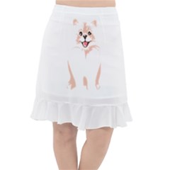 Pomeranian T-shirtwhite Look Calm Pomeranian 34 T-shirt Fishtail Chiffon Skirt by EnriqueJohnson