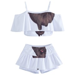 Pomeranian T-shirtwhite Look Calm Pomeranian 41 T-shirt Kids  Off Shoulder Skirt Bikini by EnriqueJohnson