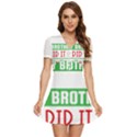 Funny Christmas Sweater T- Shirt Dear Santa My Brother Did It T- Shirt V-Neck High Waist Chiffon Mini Dress View1