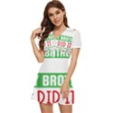 Funny Christmas Sweater T- Shirt Dear Santa My Brother Did It T- Shirt V-Neck High Waist Chiffon Mini Dress View2