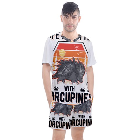 Porcupine T-shirtlife Is Better With Porcupines Porcupine T-shirt Men s Mesh T-shirt And Shorts Set by EnriqueJohnson