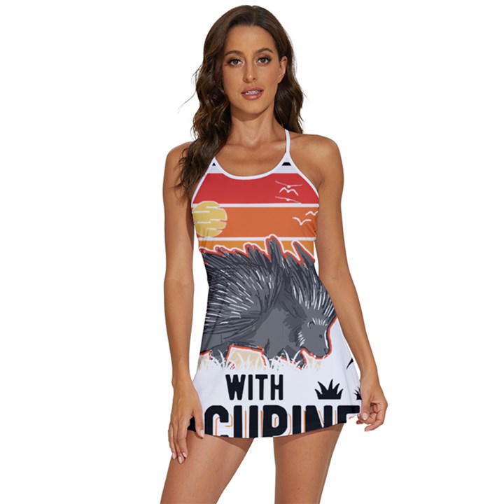 Porcupine T-shirtlife Is Better With Porcupines Porcupine T-shirt 2-in-1 Flare Activity Dress