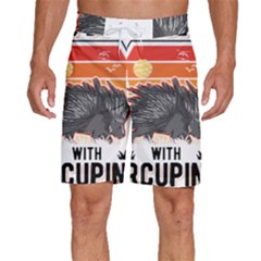 Porcupine T-shirtlife Is Better With Porcupines Porcupine T-shirt Men s Beach Shorts by EnriqueJohnson