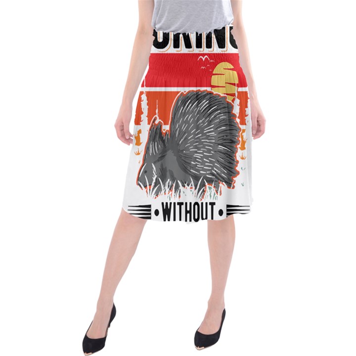 Porcupine T-shirtlife Would Be So Boring Without Porcupines T-shirt Midi Beach Skirt