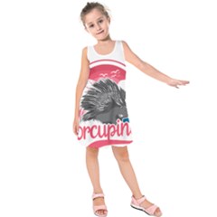 Porcupine T-shirtporcupine Girl T-shirt Kids  Sleeveless Dress by EnriqueJohnson