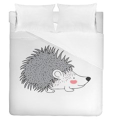 Porcupine T-shirtwhite Look Calm Porcupine 03 T-shirt Duvet Cover Double Side (queen Size) by EnriqueJohnson