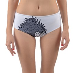 Porcupine T-shirtwhite Look Calm Porcupine 03 T-shirt Reversible Mid-waist Bikini Bottoms by EnriqueJohnson