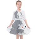 Porcupine T-shirtwhite Look Calm Porcupine 03 T-shirt Kids  All Frills Chiffon Dress View1