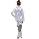 Porcupine T-shirtwhite Look Calm Porcupine 03 T-shirt Kids  Satin Long Sleeve Pajamas Set View2