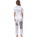 Porcupine T-shirtwhite Look Calm Porcupine 03 T-shirt Kids  Satin Short Sleeve Pajamas Set View2