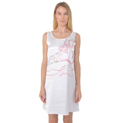 Funny Momments T- Shirt I Walk Around Like Everything’s Fine, But Deep Down, Inside My Shoe, My Sock Sleeveless Satin Nightdress by ZUXUMI