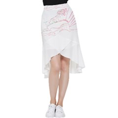 Funny Momments T- Shirt I Walk Around Like Everything’s Fine, But Deep Down, Inside My Shoe, My Sock Frill Hi Low Chiffon Skirt by ZUXUMI