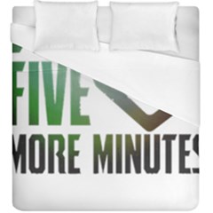 Gaming Controller Quote T- Shirt A Gaming Controller Quote Just Five More Minutes T- Shirt (2) Duvet Cover (king Size) by ZUXUMI