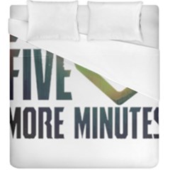 Gaming Controller Quote T- Shirt A Gaming Controller Quote Just Five More Minutes T- Shirt Duvet Cover (king Size) by ZUXUMI