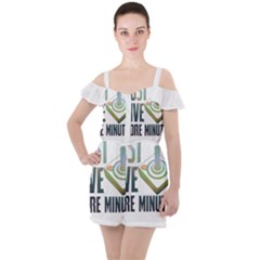 Gaming Controller Quote T- Shirt A Gaming Controller Quote Just Five More Minutes T- Shirt Ruffle Cut Out Chiffon Playsuit by ZUXUMI