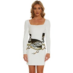 Quail T-shirtsteal Your Heart Quail 02 T-shirt Long Sleeve Square Neck Bodycon Velvet Dress by EnriqueJohnson