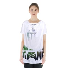 Gaming Controller Quote T- Shirt A Gaming Controller Quote Life Is Better When You Game T- Shirt (3) Skirt Hem Sports Top by ZUXUMI