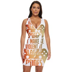 Gaming Controller Quote T- Shirt A Gaming Controller Quote Video Games T- Shirt (1) Draped Bodycon Dress by ZUXUMI