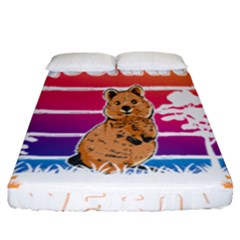 Quokka T-shirtbecause Quokkas Are Freaking Awesome T-shirt Fitted Sheet (california King Size) by EnriqueJohnson